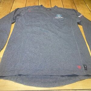 Ariat Flame Resistant Grey Work Crew Long Sleeve Shirt Size Medium